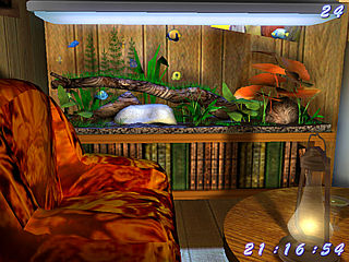 download 3D Bungalow Aquarium Screensaver