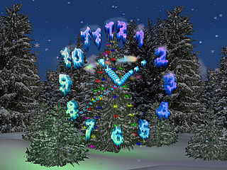 download 3D Christmas Edition Drunken Clock Screensaver