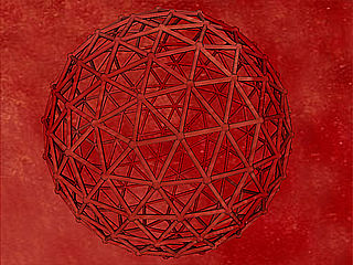 download 3D Geodesic Red Screensaver