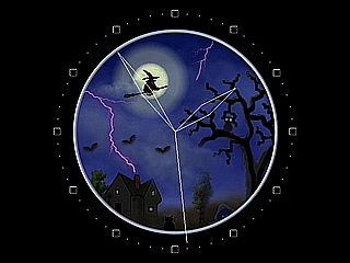 download Halloween Night Clock Screensaver