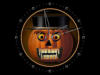 download Halloween Pumpkinhead Clock Screensaver