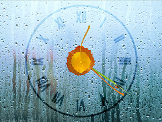 download 7art Rainy Clock v1.1 Screensaver