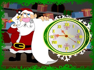 download 7art Santa Claus Clock Screensaver