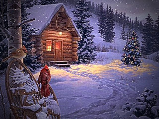 download Christmas (A Christmas Cabin) Screensaver