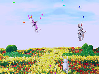 download Easter (3D Bunnies And Jellybeans) Screensaver