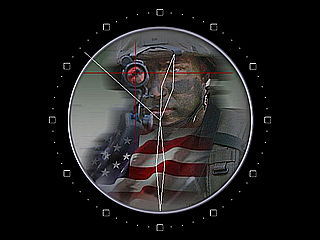 download American Soldier At War Clock Screensaver