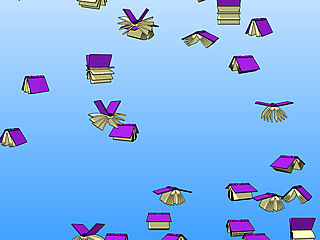 download 3D Flying Books v1.2 Screensaver
