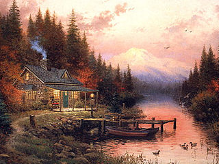 download Cottages by Thomas Kinkade Screensaver