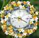 download 7art White Flower Clock Screensaver