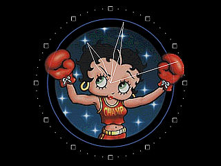 download Betty Boop Boxing Clock Screensaver