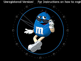 download Blue M&M Clock Screensaver