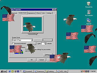 download Eagles and Flags Screensaver