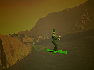 download St. Patrick's Day (3D Shamrock Surfing Leprechaun) Theme